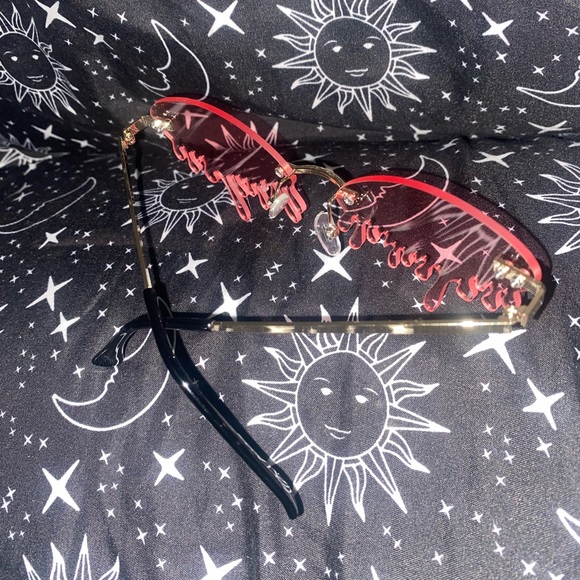 Pink Rimless Tear Shades - Picture 6 of 6